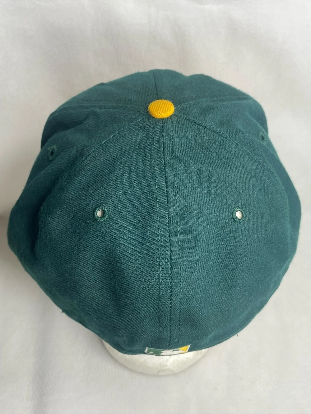 VTG USA New Era 59Fifty Oakland A's Wool Baseball Hat Sz 7⅜ Auth. On-Field Cap